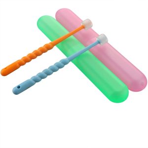 2 Pack 360-Degree Pet Toothbrush for Puppy, Small Dog and Cat, Colors May Vary
