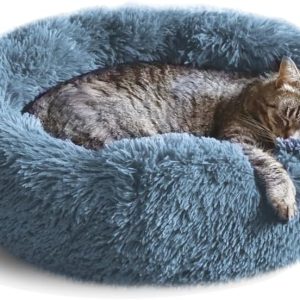 Cat Bed - Washable for Indoor Cats, Small, Large, Kitten, Small Dog - Anti-Anxiety Calming Pet Bed, Furniture, Round Nest