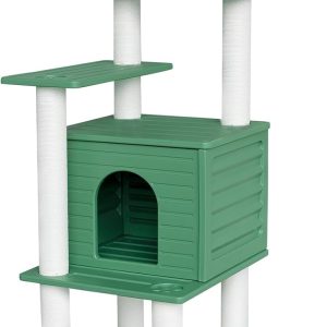 72 Inches Tall Cat Tree, Outdoor Cat House, Weatherproof Large Cat Condo with Cat Scratch Post, for Outdoor and Indoor Cat Towers