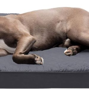 Orthopedic Dog Bed for Large/Medium Dogs w/Removable Bolsters & Washable Cover, For Dogs Up to 55 lbs - Quilted Sofa - Iron Gray, Large